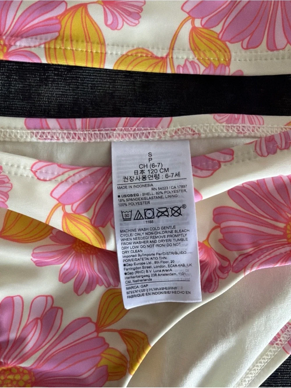 Gap Girls Two-Piece Floral Tankini Set - Pink & Yellow Flowers